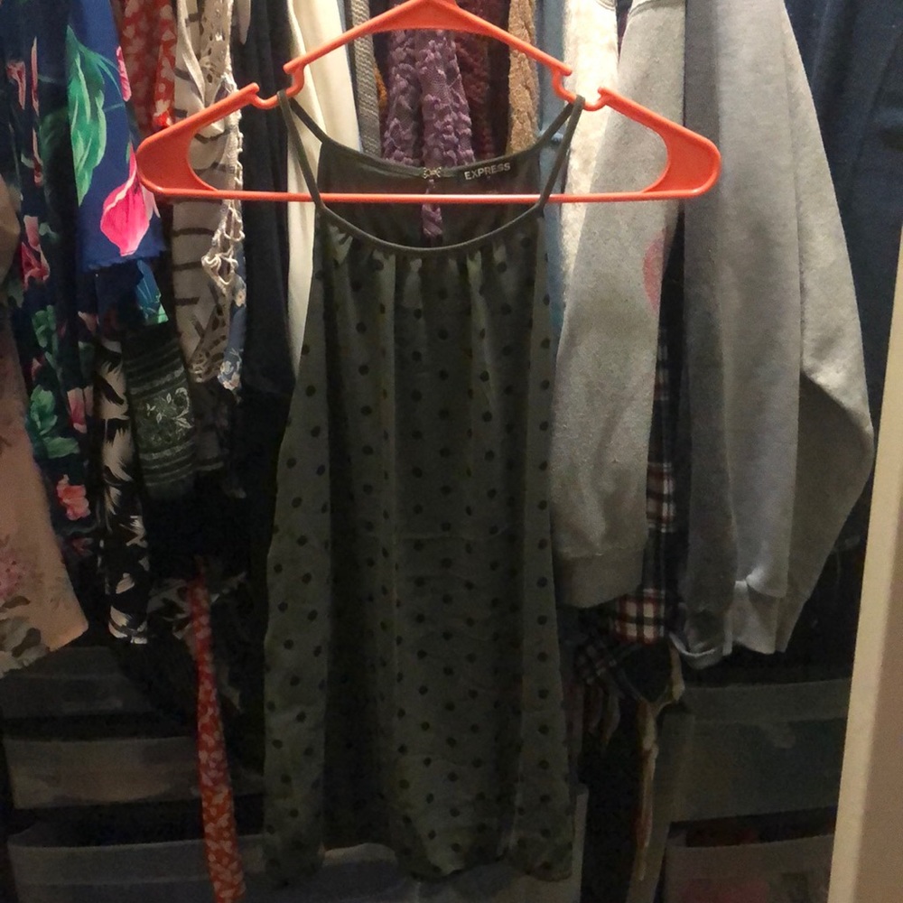 Polka dot business casual tank